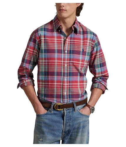 Image of POLO RALPH LAUREN Classic Fit Plaid Oxford Shirt