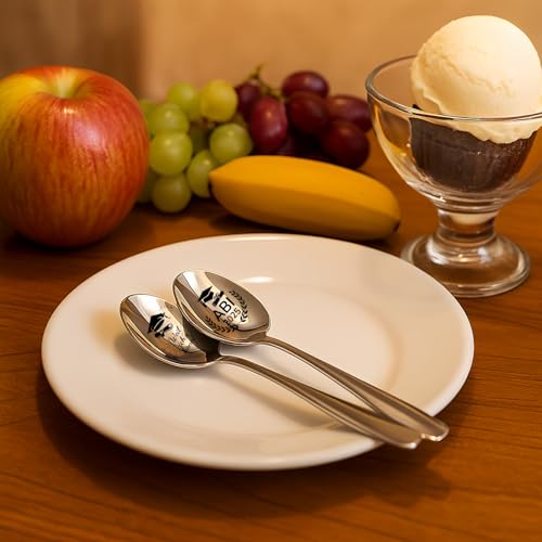 2 Stück Abitur 2025 Geschenke Edelstahl Löffel, Kaffeelöffel Mit Gravur ABI 2025/Weil ich kann!, Abi 2025 Geschenk, Abitur Geschenke, Bestandene Prüfung Geschenk, Für Junge Mädchen﻿