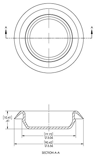 Image of Caplugs BP-SI-421 BP Series - Plastic Button Plug with Recessed Type Heads, 10 Pack, Black LD-PE, Hole Size 3.00 inch Metal Thickness .02-.10 inch, Sheet Metal, Auto Body, Refrigerators (99394381)