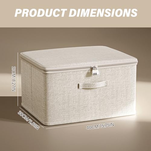 Boîte de rangement avec serrure conteneur pliable empilable lavable - 6
