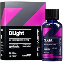CARPRO CQUARTZ DLight - طلاء سيراميك للأشعة فوق البنفسجية لـ PPF ، المصابيح الأمامية ، البلاستيك والطلاء - يمنع الاصفرار ، التلاشي والتكسير - يحافظ على اللمعان ، يمنع تغير اللون ، يضمن بقاء الأسطح نابضة بالحياة - 30 مل