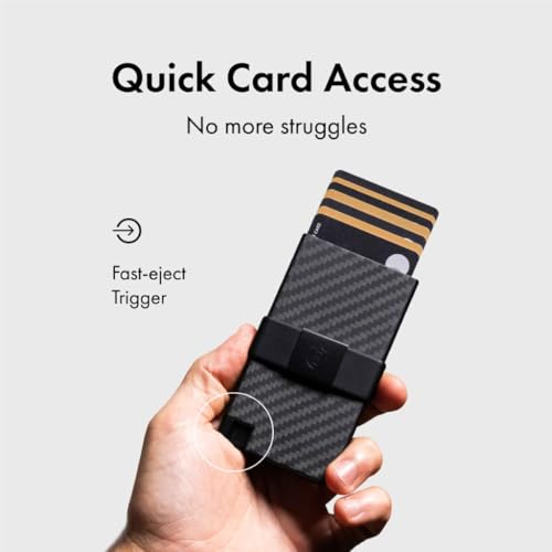 Image of Ekster Aluminum Cardholder Wallet for Men | Metal Wallets with RFID Blocking Layer | Slim & Minimalist Aluminum Wallet with Push Button for Quick Card Access