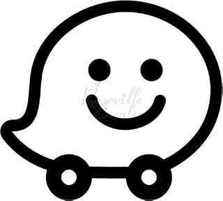 Waze GPS Navigation Vinyl Decal Sticker for Home Office Decor Vehicle Window Sign Size- [20 inch] / [50 cm] Wide Color- Gloss White