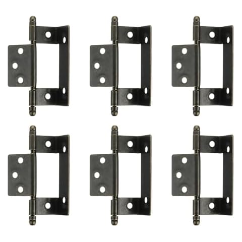 uxcell Bronze Full Inset Cabinet Hinges Cover