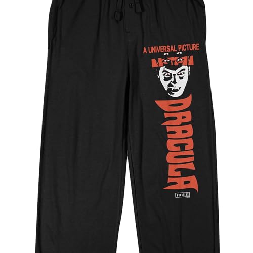 Universal Monsters Dracula Men's Black Graphic Sleep Pants2