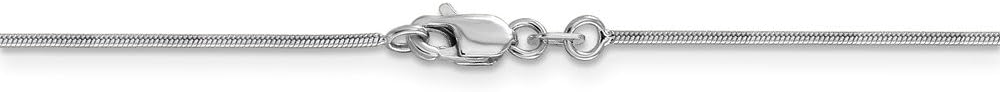 Solid 14K White Gold .90mm Round Snake Chain - Image 3