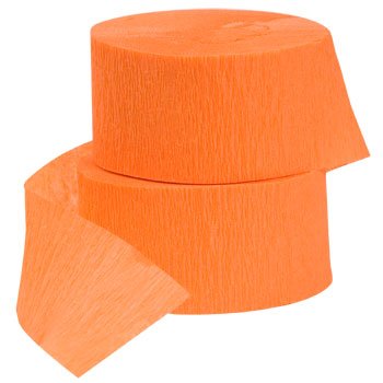 2 Orange Rolls And 2 Black Crepe Streamers #TOP2