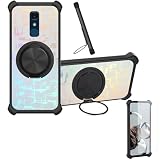 Custodia per LG Premier PRO Plus L455dl Tracfone Case Phone Cover Custodia [ con 9H HD Vetro Temperato][Supporto ad Anello a 360°, Magnetico] CX-27-HEI