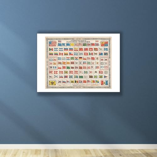 Tableau des drapeaux et emblèmes du monde Spiffing Prints grand format - 5