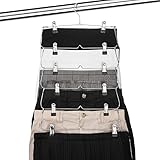 USTECH 6-Tier Skirts Pants with Non-Slip Adjustable Clips Hanger, Space Saving, Garments Organizer,...