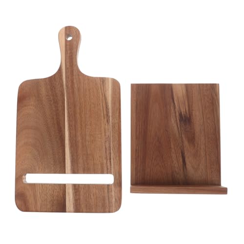 Soporte para libros de recetas de madera de diseño elegante para hogar
