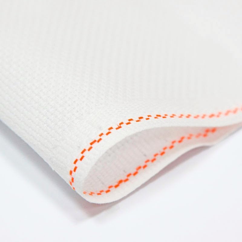 Zweigart Aida Cloth 14 Count – Snow White (100), 19.7" x 39.4", 100% Cotton Fabric for Cross Stitch & Embroidery Projects