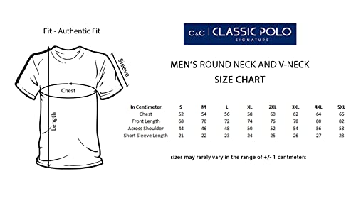 Image of Classic Polo Mens Cotton Blend Solid Half Sleeve Regular Fit Polo Neck T-Shirt