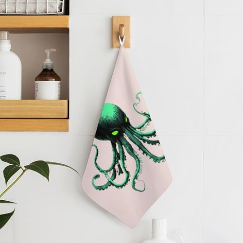 asbwuo C-thulhu Absorbent Hand Towels Soft Quick Drying Washcloth Towel for Kitchen Bathroom Home 2PCS - Image 7