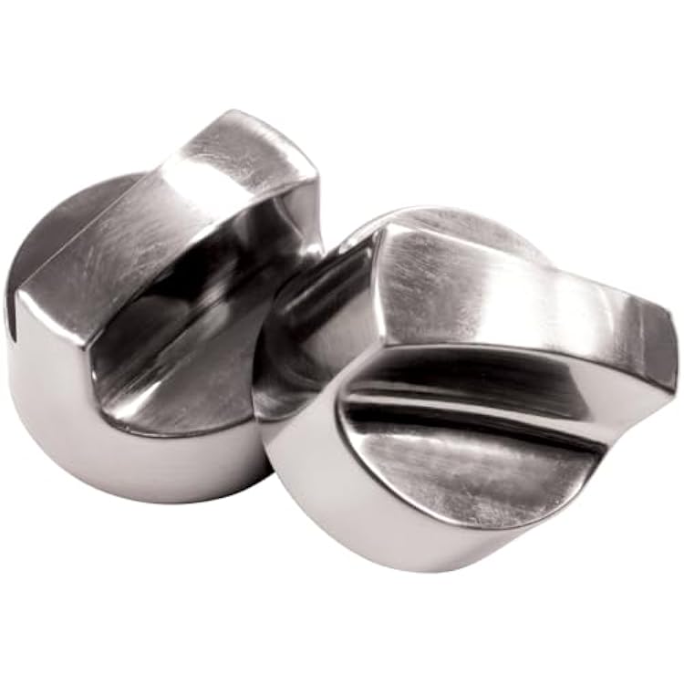 GrillPro 25960 Chrome Look Replacement Control Knobs Will Fit Large D Shaped Valve Stems