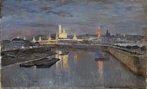 Lienzo premium del Kremlin de Moscú por Isaac Levitan, pintura clásica de 60x90cm