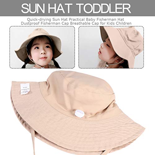 KESYOO Chapéu infantil chapéu de pesca de caranguejo com cordão de vento chapéu de sol verão respirá
