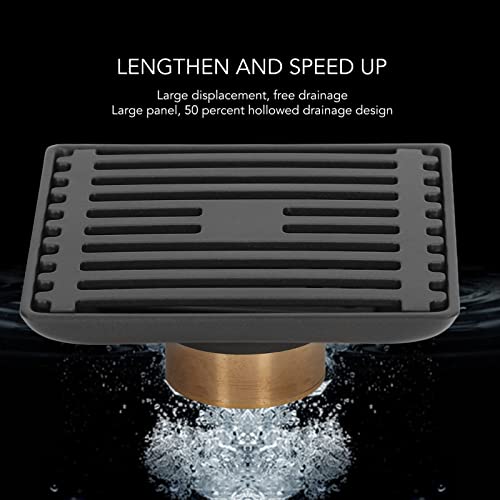 Drain de sol de douche 10x10cm grille carrée acier inoxydable 304 - 4