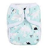 Sigzagor Newborn Baby Diaper Nappy Cover 8lbs-10lbs (Polar Bear)