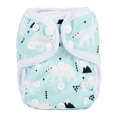 Sigzagor Newborn Baby Diaper Nappy Cover 8lbs-10lbs (Polar Bear)