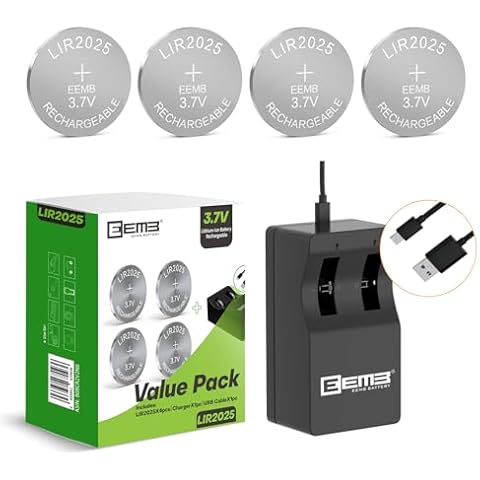 EEMB LIR2025 3.7V Rechargeable Coin Batteries Cover