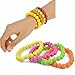 GSHLLO 8 Pcs 80s Women Costume Accessories Set Neon Beaded Necklace Bracelet 80s Jewelry Party Prom Beaded Chains Fancy Dress Accessories for Women