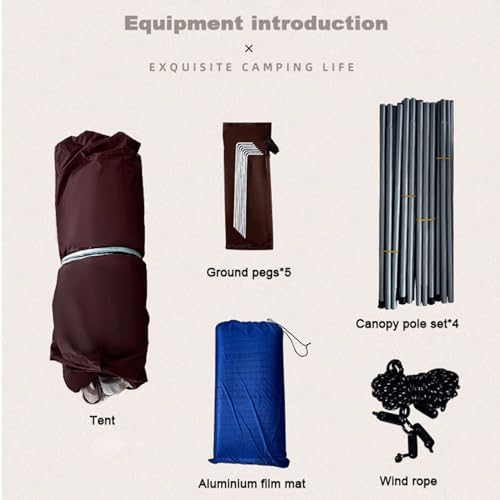 Carpa pirámide para camping GERRIT para 3-4 personas miniatura 7