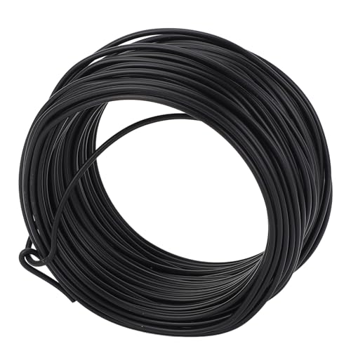 1.5mm Bendable Metal Wire, 20m Galvanized Iron Binding Wire for PVC Telecommunication Cable, Strong and Flexible, Suitable for Indoor and Outdoor Use (Black)