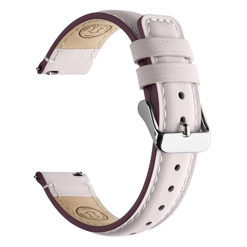 Fullmosa Pasek do zegarka 18 mm z szybkim zapięciem, kompatybilny z Venu 3S 2S / Vivoactive 4S/3S, H, bransoletka Yola Series, biały + srebrna sprzączka
