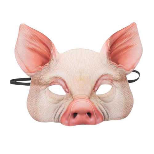 IMIKEYA Half Face Animal Mask Pig Pig Mask for Party Festival Pink Cosplay Fancy Ball