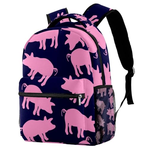 Sac de voyage décontracté motifs silhouette de cochon finitions soignées multicolore
