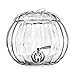 Home To Table 2.11 Gallon Clear Glass Pumpkin Ice Cold Jug Beverage Dispenser With Stainless Steel Easy Flow Spigot/Trick Or Treat Bowl Great For Outdoors, Parties, Bars & Daily Use