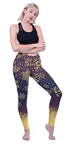 Fioeyr Christmas Winter Snowflake Santa Reindeer Stocking-Filler Women's Yoga Leggings Gym Fitness Running Pilates Tights Skinny Pants - Image 5