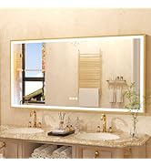 Amazon.co.jp: Susire 洗面鏡 壁掛け 全身鏡 ledライト付き 1200×600