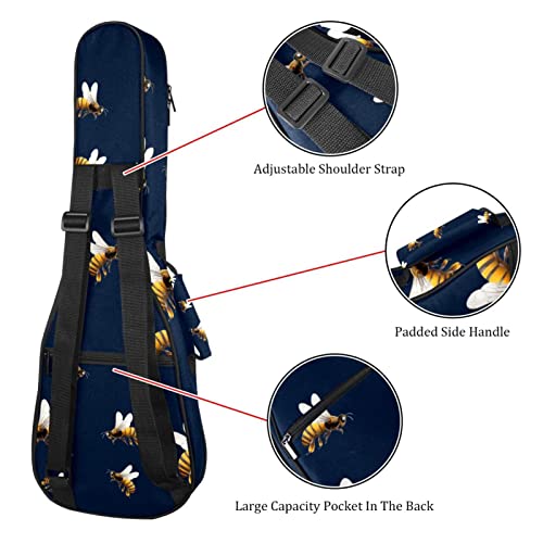 Housse de transport pour ukulélé soprano ténor et soprano – 58,4 cm – Épaisseur : 10 mm – Rembourrée – Sangles réglables - Les Beatles, Paul McCartney, John Lennon, RIngo Starr, George Harrison Housse de transport pour ukulélé soprano ténor et soprano - 58,4 cm - Épaisseur : 10 mm - Rembourrée - Sangles réglables – Image 4