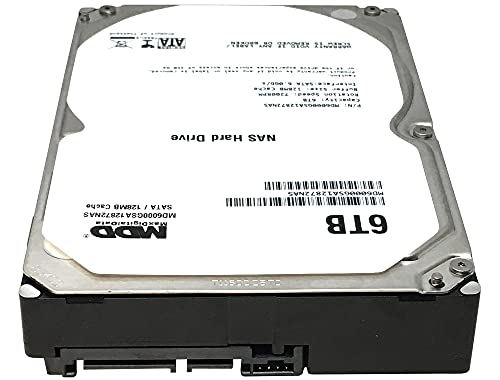 Maxdigitaldata 6Tb 7200Rpm 128Mb Cache Sata 6.0Gb/S 3.5Inch Internal Hard Drive For Nas Network Storage (Md6000Gsa12872Nas) - 3 Years Warranty #TOP2