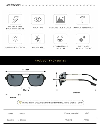 ZENYS Retro Fashion Outdoor Vacation Men and Women Decorative Sunglasses (Color : 3, Size : 1)3