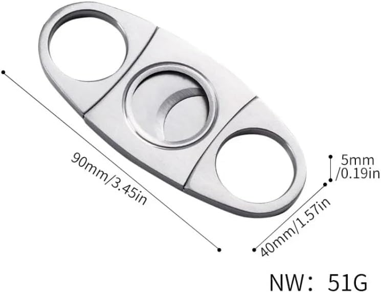 Cigar Cutter Stainless Steel Metal Puncher Guillotine Scissors Manual Handheld Pocket Accessory Tool(1PC)