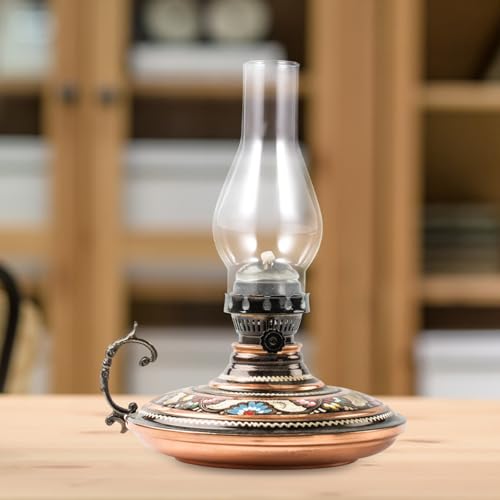 Alipis Oil Lamp Chimney Glass Shade, Vintage Kerosene Lamp Glass Replacement, Clear Shade for Home Decor, Hotel, Dorm, Emergency Lighting