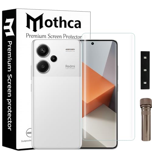 Image of Mothca Curved UV Tempered Glass Screen Protector for Redmi Note 13 Pro Plus | HD Clear | Full Screen Coverage | Pack of 1