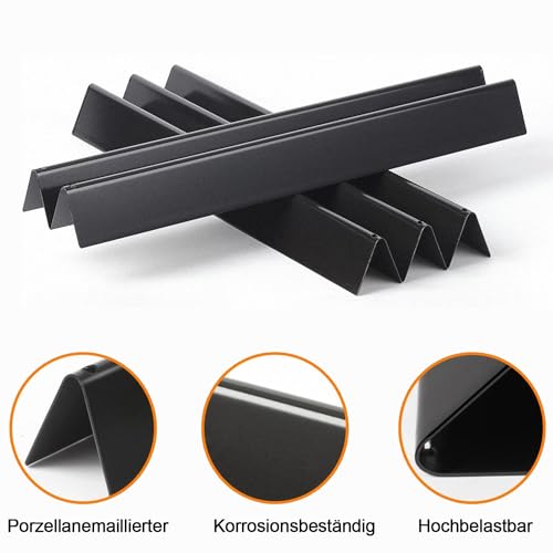 7536 57CM Flavorizer Bars für Weber Spirit I&II 300 Gasgrill,Spirit 700 E310 E320,Weber 900(mit Seitlichen Brennerknöpfen), Aromaschienen Ersatz für Weber Genesis Silver/Gold B&C,Weber 7537 65903