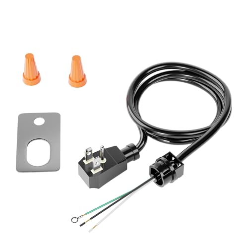 FlyGeneral HCK44 Range Hood Power Cord Kit, Hardwire-to-Plug Conversion Kit to Convert Your Range Hood to Plug-In, Replacement Compatible with Broan, NuTone, Kenmore and Other Range Hood Models