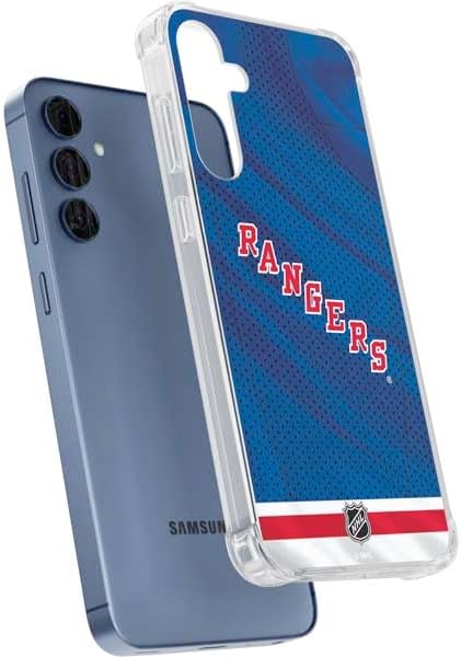 Skinit Clear Phone Case Compatible with Galaxy S24 - Officially Licensed NHL New York Rangers Home Jersey Design