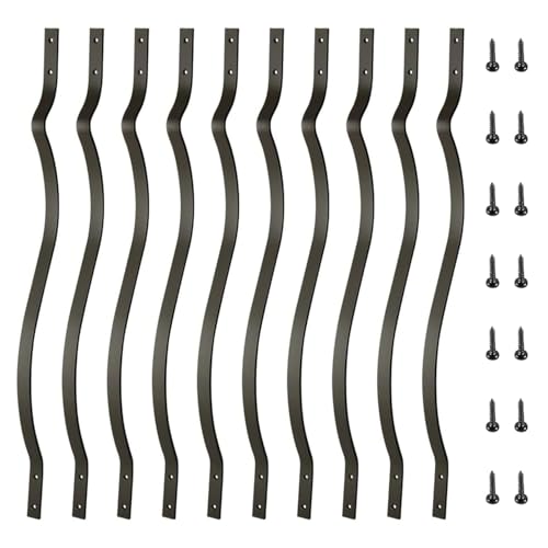 51 pack metal deck spindles, 36" heavy-duty railing baluster with black screws