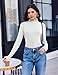 Ekouaer Mock Turtle Neck Tops for Women 3 Pack Long Sleeve Thermal Tops Basic Undershirt Casual Basic Tee Black/White/Pink S