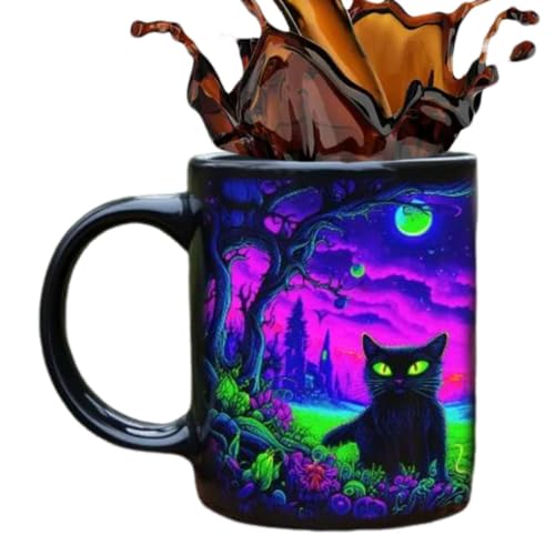 Taza de gato para el escritorio que decora tu oficina en Halloween 2