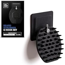 The Man Silicone Beard Scrubber for Men - Beard Cleansing Brush & Exfoliator for Men, Removes Beardruff & Deep Cleans, Beard Washing Brush & Growth Accessories 1 Pack