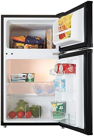 Cookology UCFF87 47cm Freestanding Undercounter 2 Door Fridge Freezer (Black)