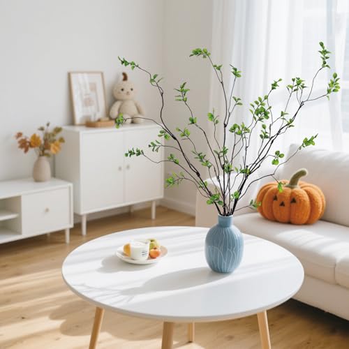 Cherica 4 Pcs Artificial Ficus Branches Faux Eucalyptus Stems, 47.2 Inch Fake Greenery Stems Artificial Plants for Vase Filler Decoration, Fake Leaves Branches Centerpieces Decor by Cherica - Used condition - Image 7