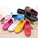 LONSOEN Toddler/Little Kid Boys Girls Soft Synthetic Leather Loafer Slip-On Boat-Dress Shoes/Sneakers Size 4 Big Kid,Black,SHF103 CN36